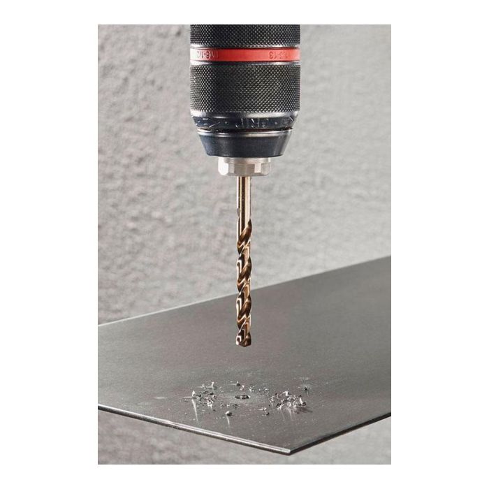 Wolfcraft Broca para metal HSS cobalto rectificada, ø6x93 mm, longitud trabajo 57 mm, acero inoxidable 1 Wolfcraft Broca para metal HSS cobalto rectificada, ø6x93 mm, longitud trabajo 57 mm, acero inoxidable 1