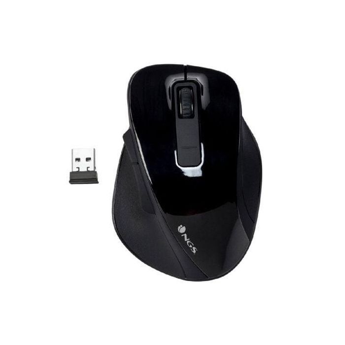 Ratón Inalámbrico Óptico NGS BOWBLACK Negro 1600 dpi (1 unidad) 2