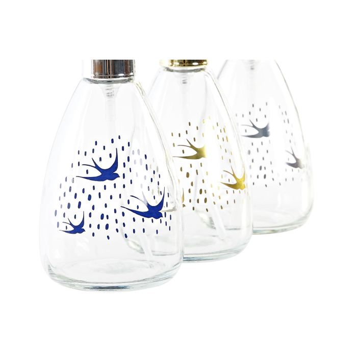 DKD Home Decor Dosificador Moderno 9x9x18 cm, 12 Unidades, Dorado, Azul Marino, Gris 1