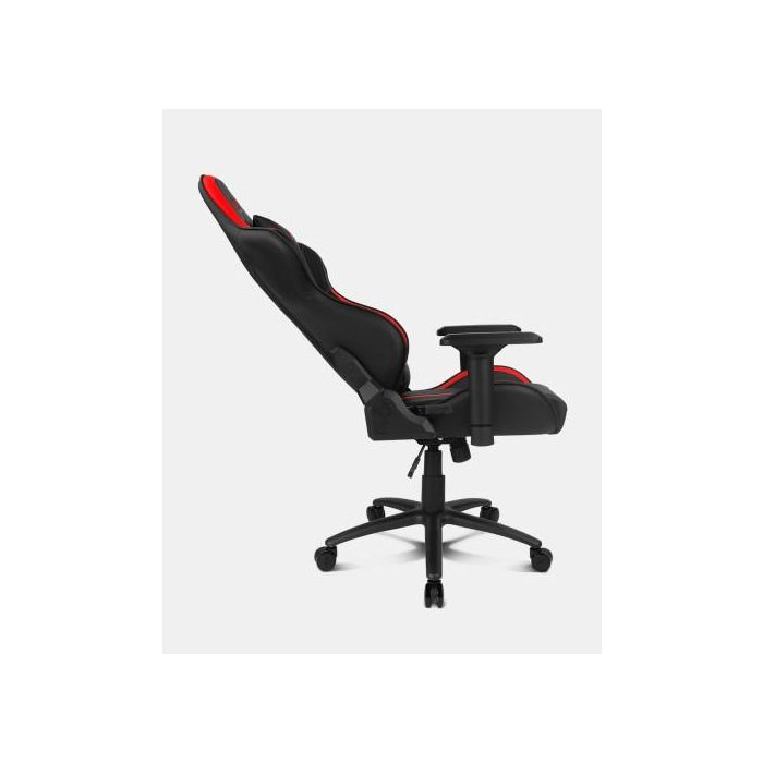 Drift DR350 Silla Gaming Ergonómica con Reposabrazos 4D, Pistón Clase 4 150kg, Respaldo Reclinable 90-135°, Cojines Lumbar/Cervical, Negro/Rojo 1