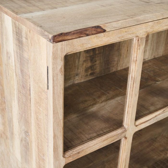 Vitrina Blanco Rozado Madera de Mango 120 X 35,50 X 122,50 C