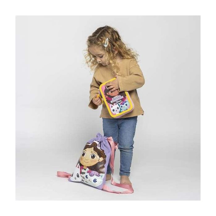 Mochila Saco Infantil Gabby's Dollhouse Lila 26 x 33 x 1 cm 4