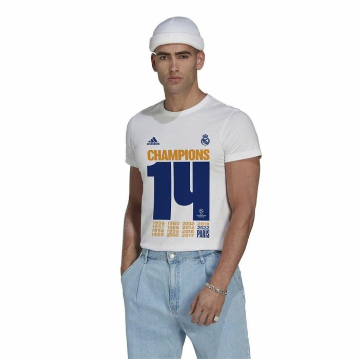 Camiseta de Fútbol de Manga Corta Hombre Adidas Real Madrid Champions 2022 4 Camiseta de Fútbol de Manga Corta Hombre Adidas Real Madrid Champions 2022 4