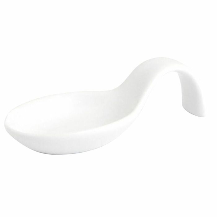 Cuchara para Cóctel Quid Chef Cerámica Blanco 10 x 5 cm (12 Unidades) (Pack 12x)