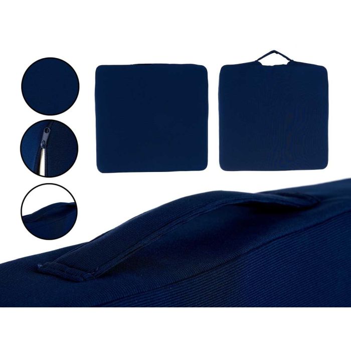 Cojín de Espuma con Memoria, Asiento Ergonómico Arte Regal 41.5x9x43 cm - Azul/Negro (6 Unidades) 3 Cojín de Espuma con Memoria, Asiento Ergonómico Arte Regal 41.5x9x43 cm - Azul/Negro (6 Unidades) 3
