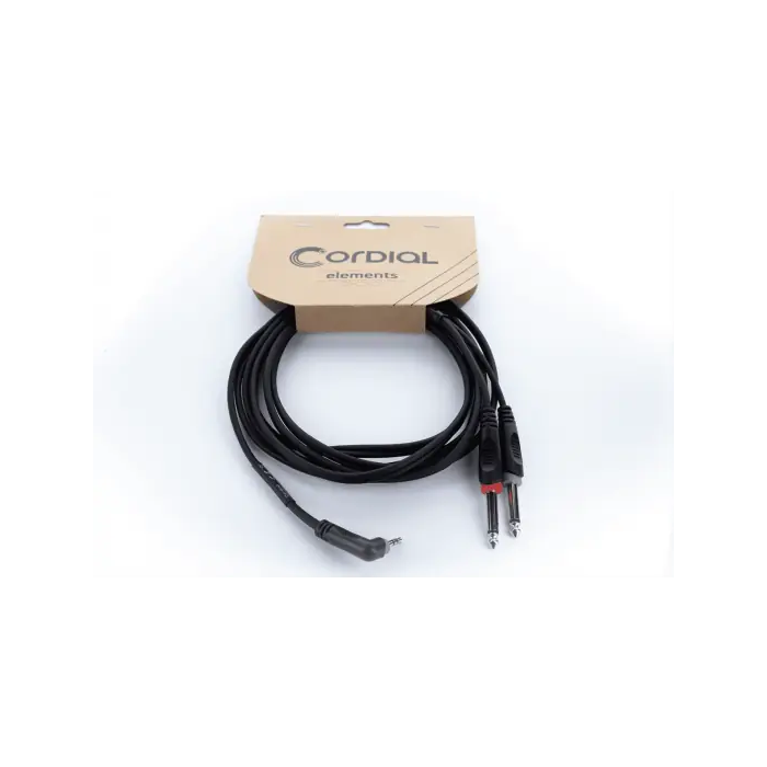 Cordial Cable Y Mini-Jack Estéreo En Ángulo / 2 Jacks Mono 3 M 2