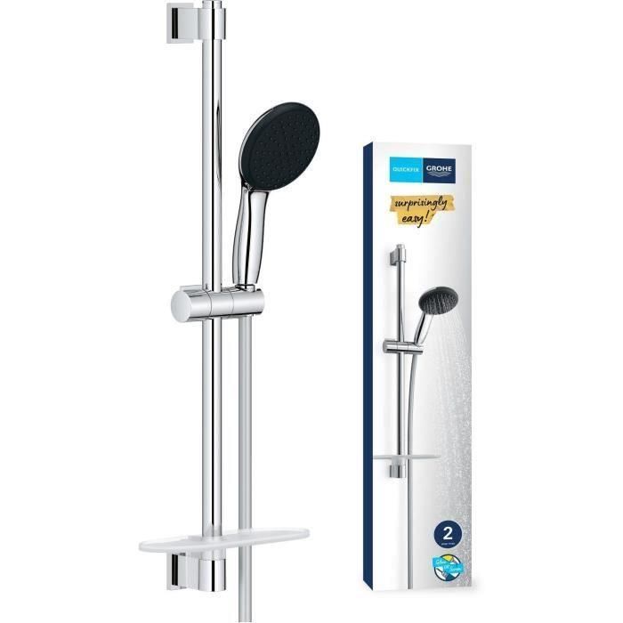 Grohe 26952001 Set de Ducha Vitalio Start 110 con Rociador 2 Chorros, Barra 60cm, Flexo y Estante - Ahorro Agua, Cromo 0 Grohe 26952001 Set de Ducha Vitalio Start 110 con Rociador 2 Chorros, Barra 60cm, Flexo y Estante - Ahorro Agua, Cromo 0