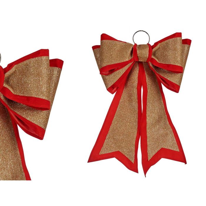 Lazo decorativo 40x60 cm dorado y rojo - Krist+ (6 Unidades) Lazo decorativo 40x60 cm dorado y rojo - Krist+ (6 Unidades)