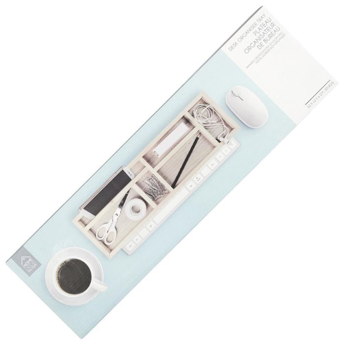 Home Deco Factory Bandeja Organizador Escritorio Natural 52x15x6 cm 1