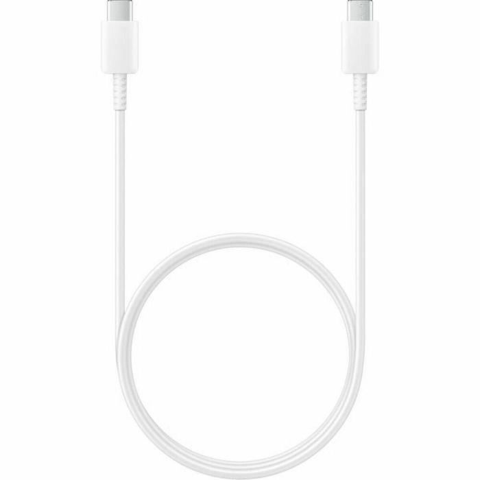 Cable USB 2.0 Tipo-C Samsung EP-DA705BWEGWW/ USB Tipo-C Macho - USB Tipo-C Macho/ 1m/ Blanco