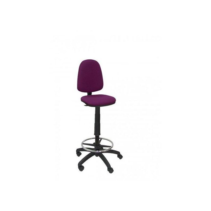 Taburete Piqueras Y Crespo Ayna Ergonomico Mecanismo De Contacto Permanente Regulable En Altura Y Aro Reposapies Asiento Y Respaldo Tapizados Bali Morado