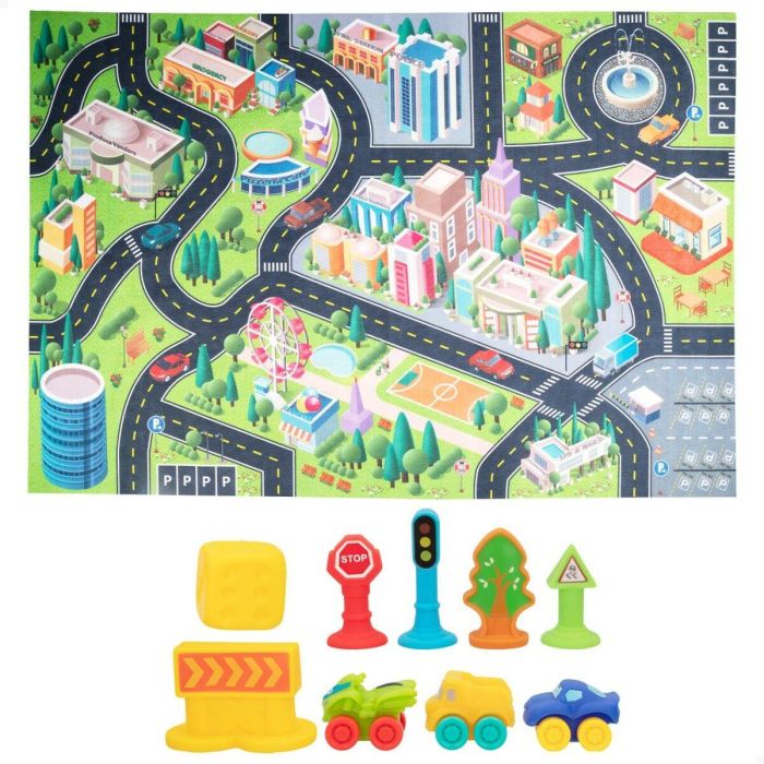 Alfombra de juego Colorbaby Ciudad Plástico (2 Unidades) 6 Alfombra de juego Colorbaby Ciudad Plástico (2 Unidades) 6