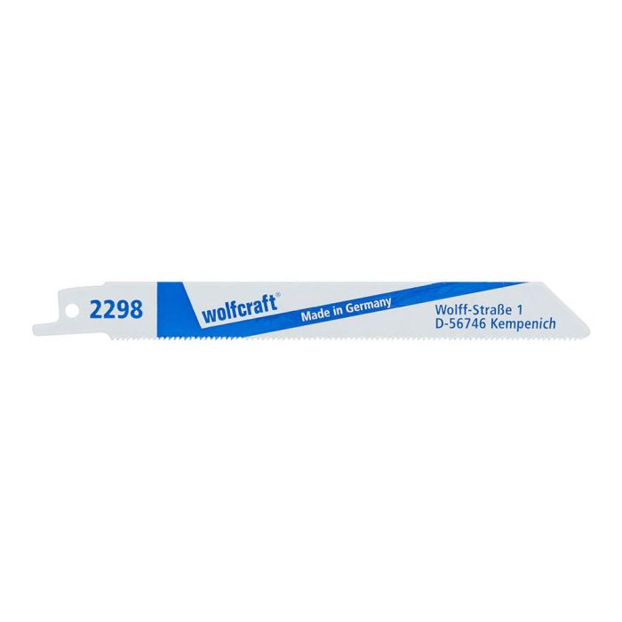 Wolfcraft 2298000 - Hojas de Sierra de Sable BIM para Metal, Corte Fino, 150mm, Profundidad 1-3mm, Pack 2 0 Wolfcraft 2298000 - Hojas de Sierra de Sable BIM para Metal, Corte Fino, 150mm, Profundidad 1-3mm, Pack 2 0