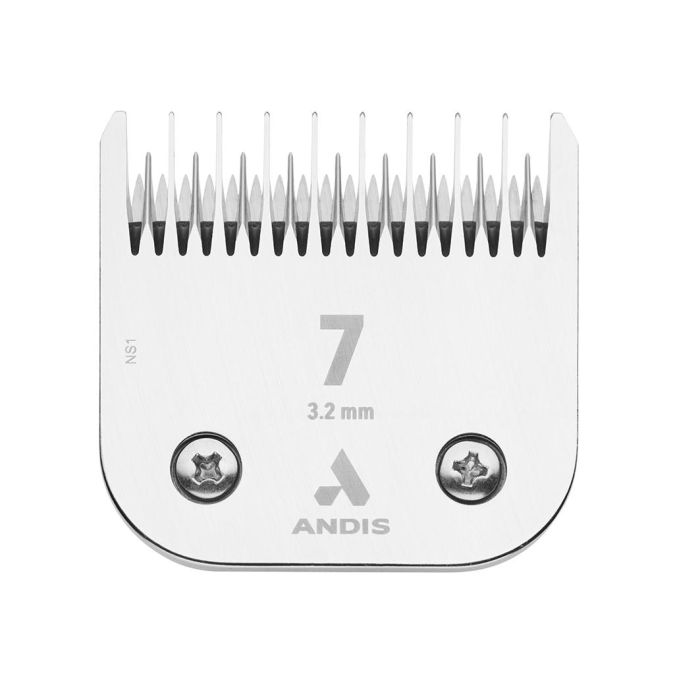 Andis Cuchilla UltraEdge S-7 Acero Endurecido 3.2mm para Peluquería, Dientes Irregulares, Acabado Cromado Anti-Corrosión