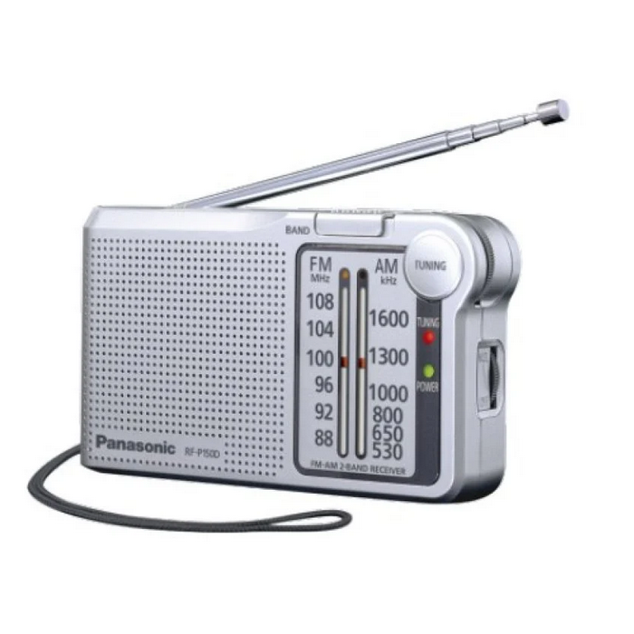 Panasonic Radio Portátil AM/FM Analógica Plata con Altavoz y Entrada Auriculares