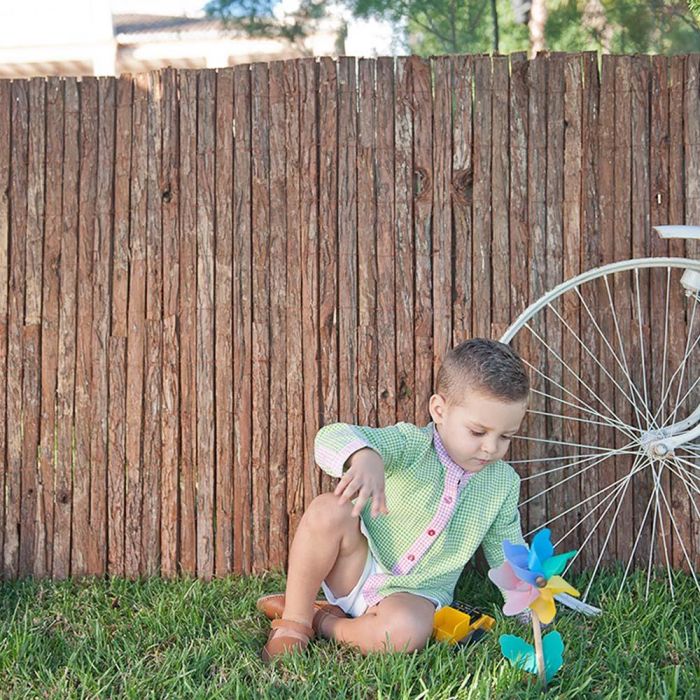 Faura Corteza natural f27101 simple cara de abeto 1x3m cosida con alambre plastificado marrón 2