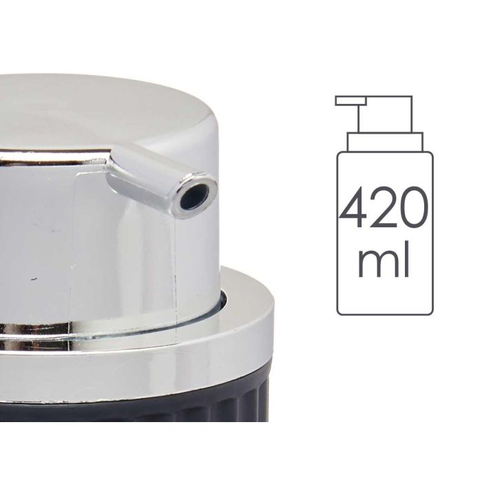 Dispensador Jabon Plastico 420Ml Antracita Berilo 7X14CM (32 Unidades) 3 Dispensador Jabon Plastico 420Ml Antracita Berilo 7X14CM (32 Unidades) 3
