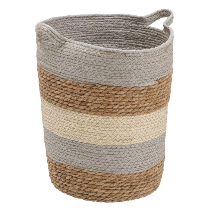 Juego de Cestos Natural Gris Fibra natural 48 x 48 x 42 cm (3 Piezas) 5