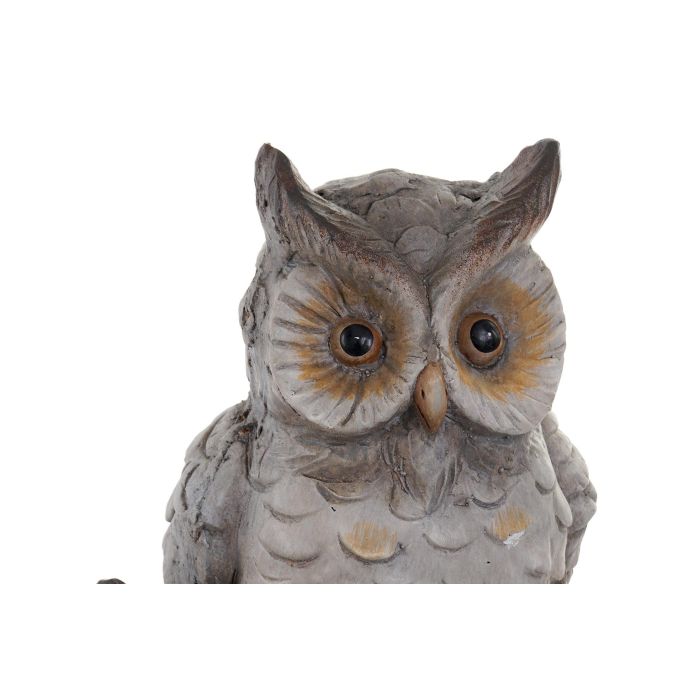 DKD Home Decor Decoración Luminosa LED Búhos Solares de Resina para Terraza y Jardín Gris Hecho a Mano 20x41x25cm (2 Unidades) 2 DKD Home Decor Decoración Luminosa LED Búhos Solares de Resina para Terraza y Jardín Gris Hecho a Mano 20x41x25cm (2 Unidades) 2