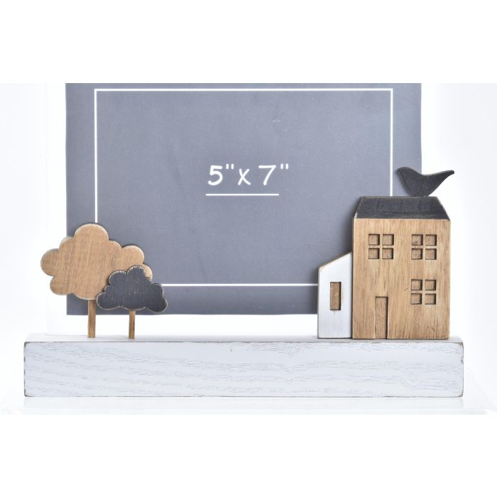 DKD Home Decor Marco de Fotos 13x18 cm (2 Unidades) de Madera y Acrílico Blanco y Marrón, Estilo Urban Casitas 22x3.5x18 cm 2 DKD Home Decor Marco de Fotos 13x18 cm (2 Unidades) de Madera y Acrílico Blanco y Marrón, Estilo Urban Casitas 22x3.5x18 cm 2