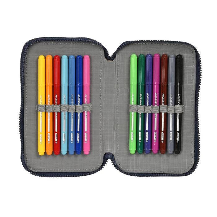 Estuche Escolar con Accesorios F.C. Barcelona Azul marino 12.5 x 19.5 x 4 cm (28 piezas) 1 Estuche Escolar con Accesorios F.C. Barcelona Azul marino 12.5 x 19.5 x 4 cm (28 piezas) 1