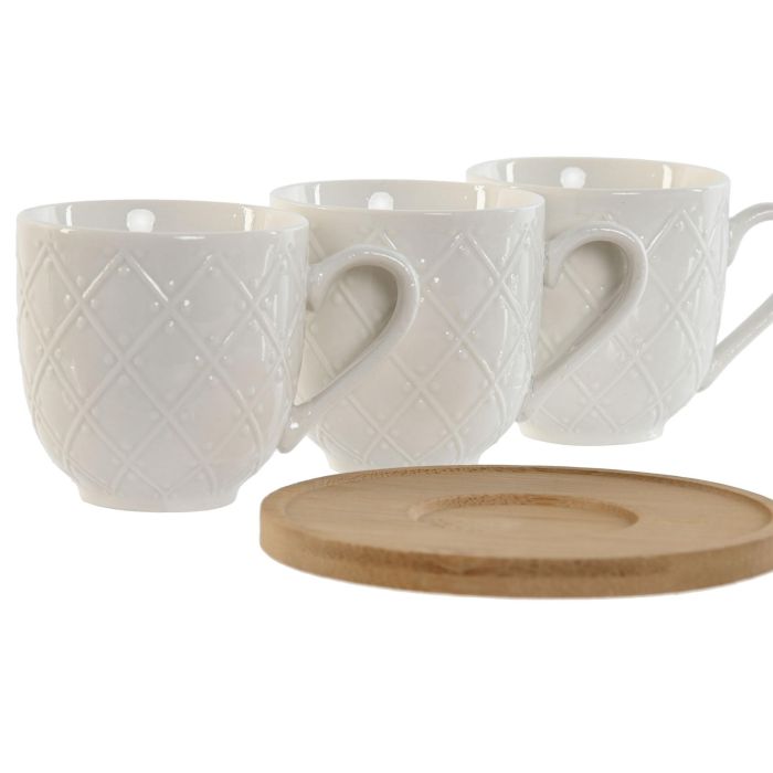 Cafe Basicos DKD Home Decor Blanco 5.8 x 6 x 8.4 cm Set de 6 1