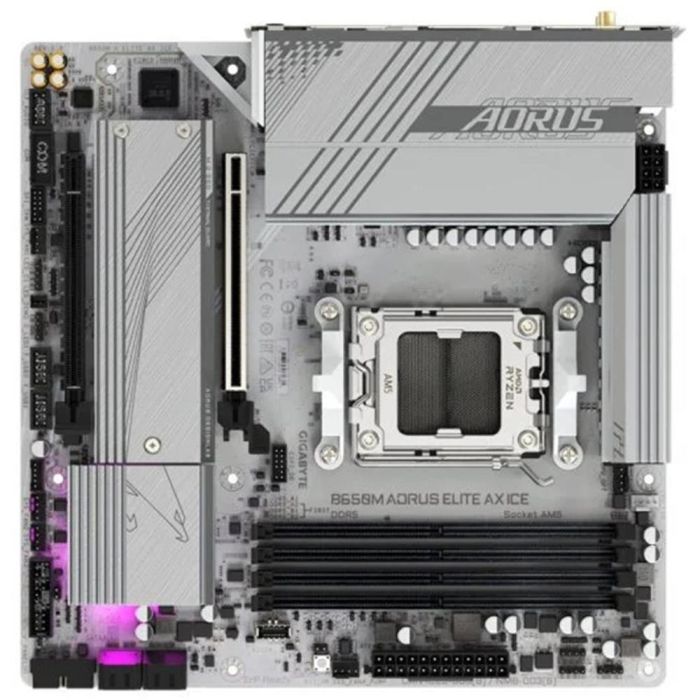 GIGABYTE B650M AORUS ELITE AX ICE placa base AMD B650 Zócalo AM5 micro ATX 2 GIGABYTE B650M AORUS ELITE AX ICE placa base AMD B650 Zócalo AM5 micro ATX 2