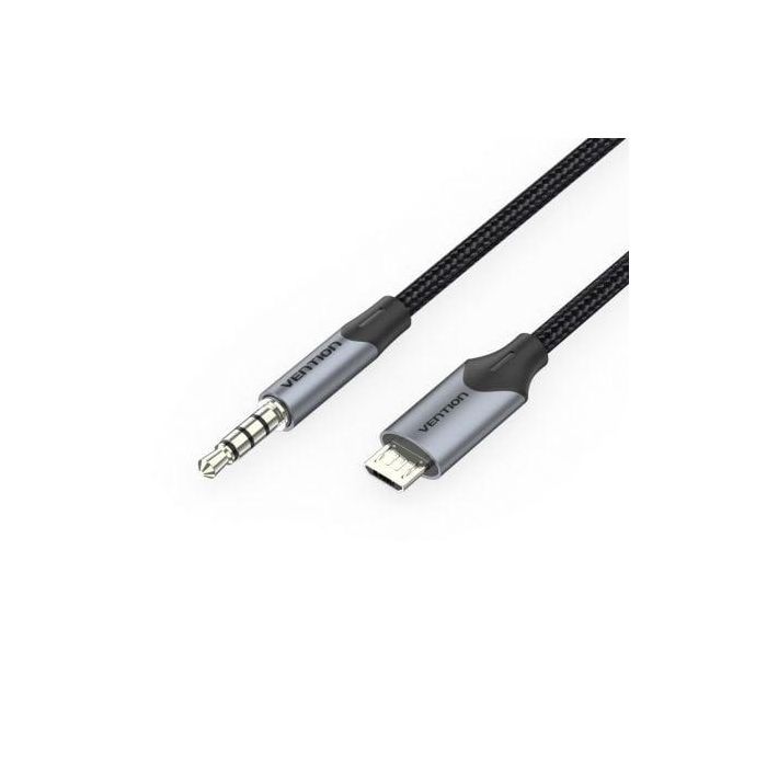 Vention BDGBF Cable Conversor Estéreo MicroUSB Macho a Jack 3.5 Macho 1m Negro Vention BDGBF Cable Conversor Estéreo MicroUSB Macho a Jack 3.5 Macho 1m Negro
