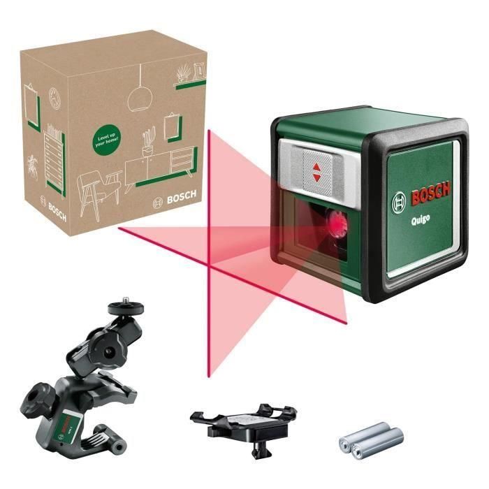 Bosch BOS4053423245226 Nivel Láser Quigo | Proyector de Líneas para Nivelación y Alineación Bosch BOS4053423245226 Nivel Láser Quigo | Proyector de Líneas para Nivelación y Alineación