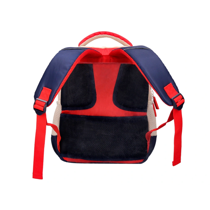 Liderpapel Mochila Escolar Multibolsillo Infantil Azul Marino Rojo Beige 350x110x270 mm 3