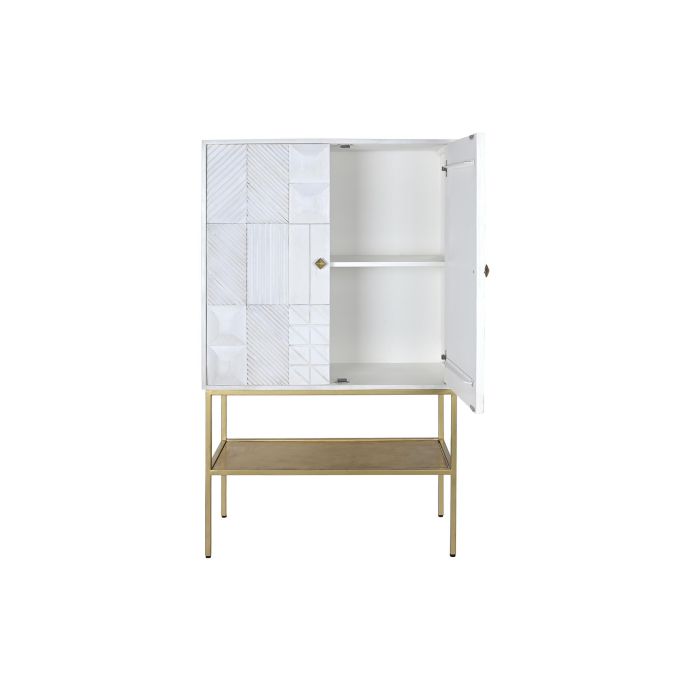 Aparador DKD Home Decor Blanco Dorado Metal Madera de mango 91 x 44 x 152 cm 4
