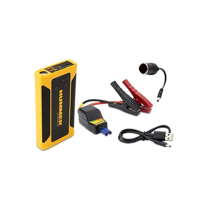 HUMMHX Arrancador de Batería Coche 12V 10000mAh, Power Bank Multifuncional, Cargador Portátil USB y Salida 12V DC 4