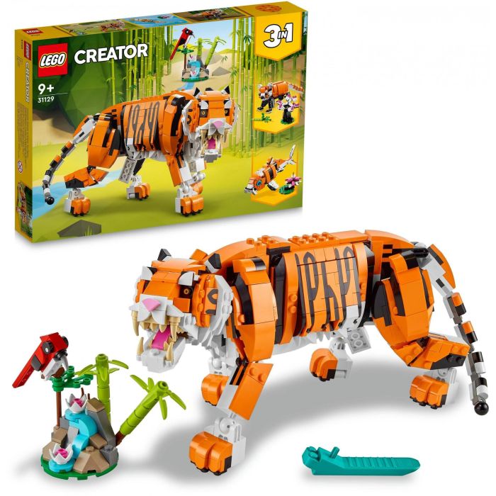 LEGO 31129 Creator 3 en 1 Su Majestad el Tigre, Set de Construcción de Juguetes de Animales para Niños y Niñas 9+ años 17 LEGO 31129 Creator 3 en 1 Su Majestad el Tigre, Set de Construcción de Juguetes de Animales para Niños y Niñas 9+ años 17