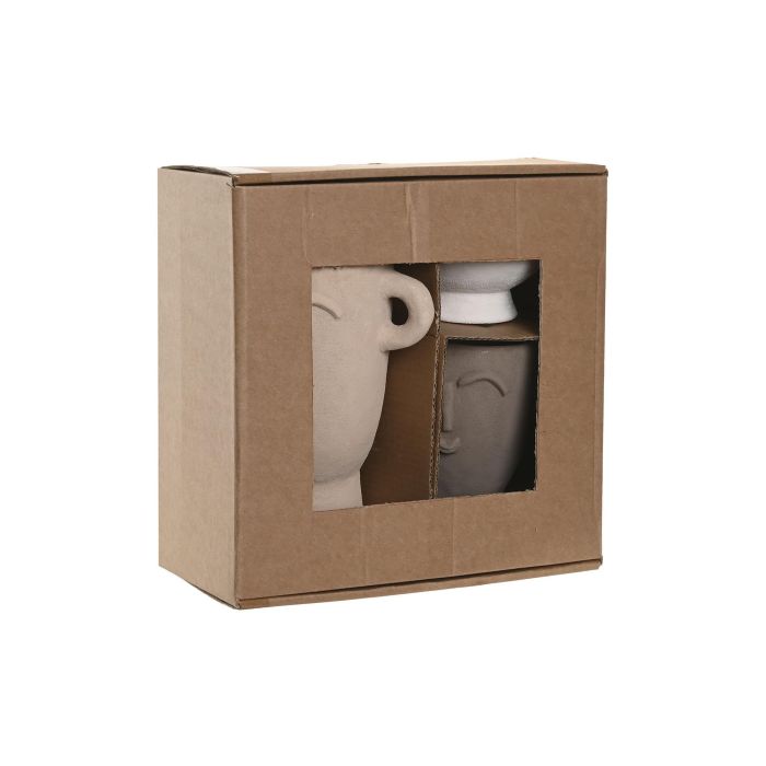 Jarron Urban DKD Home Decor Multicolor 11 x 22 x 17 cm Set de 3 1