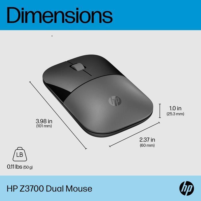 HP Z3700 Ratón Inalámbrico Plata, Modo Dual, Portátil, Cómodo, Control Preciso, Diseño Delgado, Materiales Reciclados 5 HP Z3700 Ratón Inalámbrico Plata, Modo Dual, Portátil, Cómodo, Control Preciso, Diseño Delgado, Materiales Reciclados 5