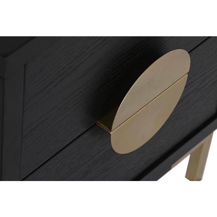 DKD Home Decor Mesita De Noche Oriental Negro Dorado 40 x 50 x 40 cm 6