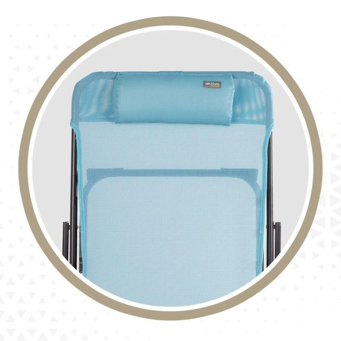 Hamaca plegable Aktive Azul 52 x 87 x 77 cm (4 Unidades) 1 Hamaca plegable Aktive Azul 52 x 87 x 77 cm (4 Unidades) 1