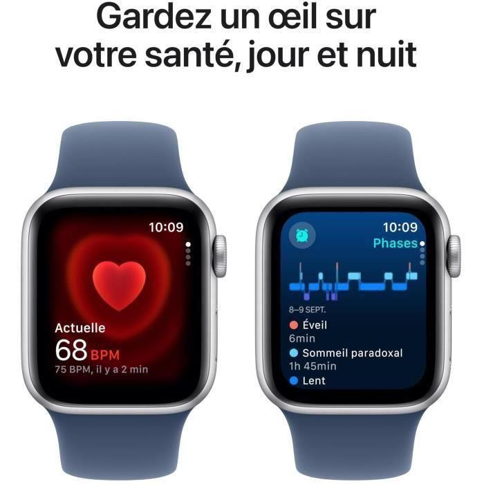 Apple Watch SE GPS - 40 mm - Caja de aluminio plateada - Correa deportiva vaquera - S/M 4