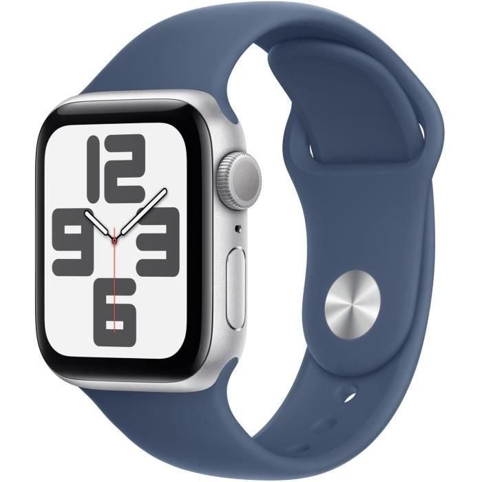 Apple Watch SE GPS - 40 mm - Caja de aluminio plateada - Correa deportiva vaquera - S/M