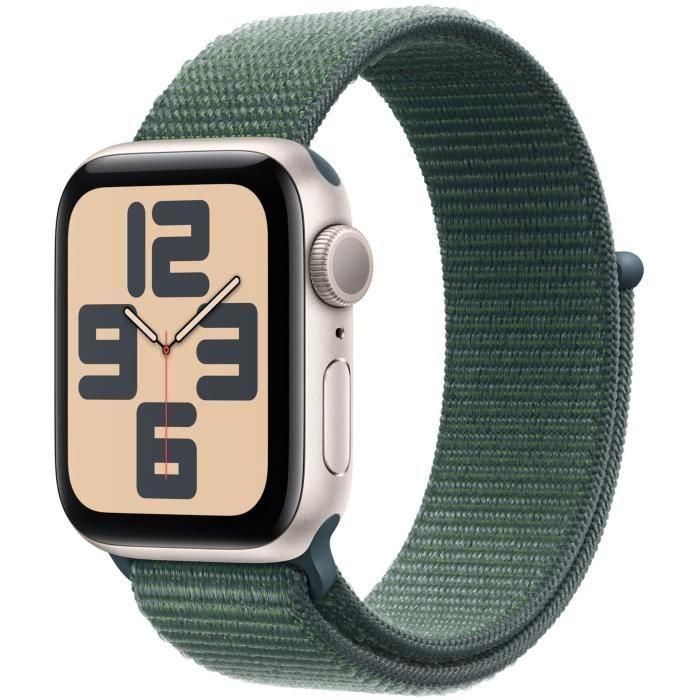 Apple Watch SE GPS - 40 mm - Caja de aluminio Starlight - Correa deportiva verde lago