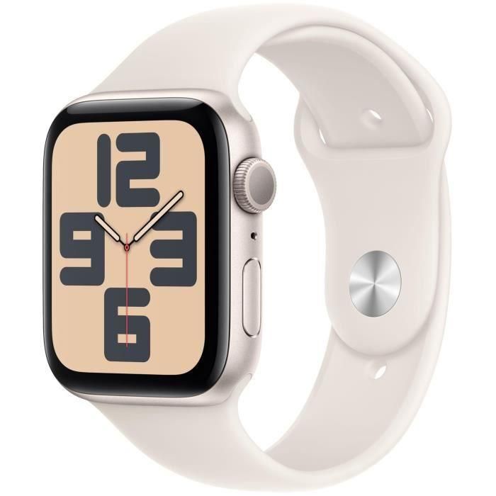 Apple Watch SE GPS - 44 mm - Caja de aluminio Starlight - Correa deportiva Starlight - S/M