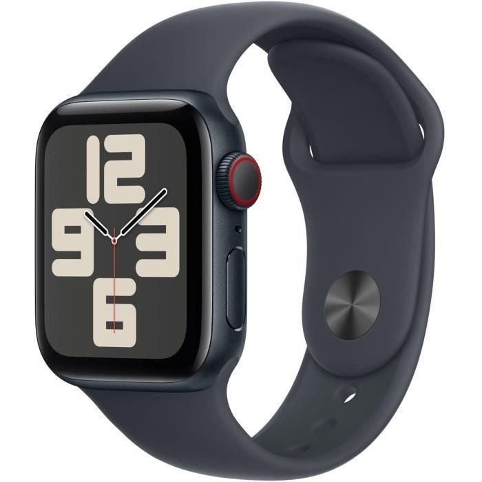 Apple Watch SE GPS + Cellular - 40 mm - Caja de aluminio medianoche - Correa deportiva medianoche - M/L