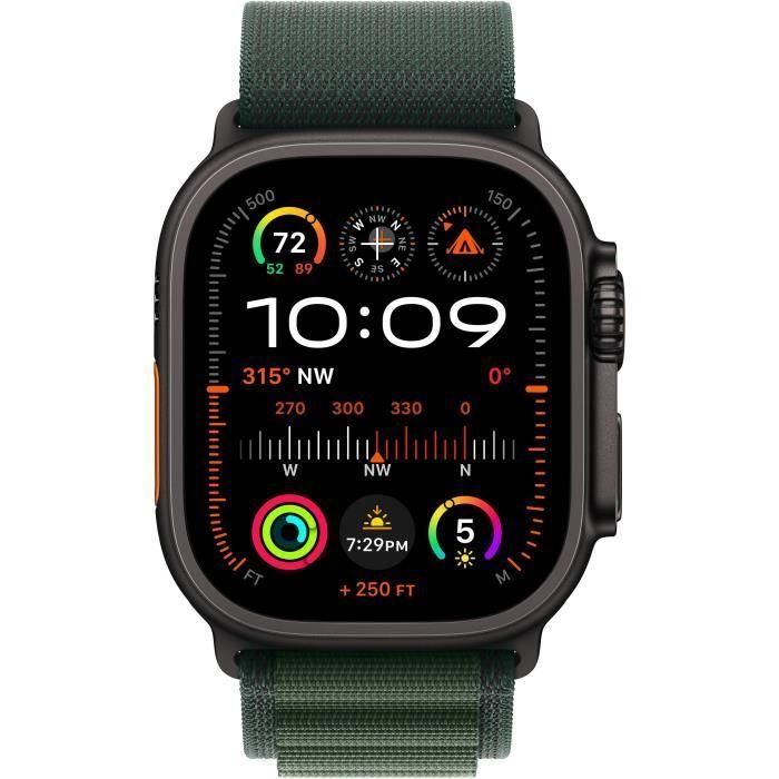 Apple Watch Ultra 2 GPS + Cellular - 49 mm - Caja de titanio negro - Correa Alpine Loop verde oscuro - Grande 1