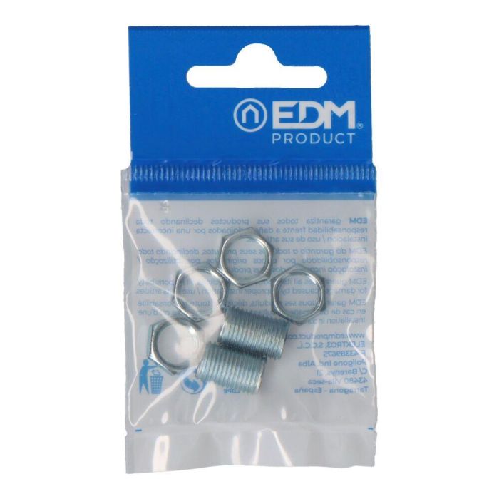 Edm Rosca 15 mm con Tuerca 10/100 Acero Metal (2 Unidades) Envasadas Edm Rosca 15 mm con Tuerca 10/100 Acero Metal (2 Unidades) Envasadas