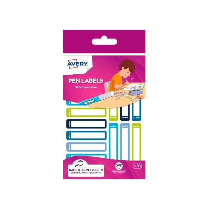 Avery Etiquetas Permanentes 50x10 mm Manual Para Bolígrafos Y Lápices 15 X 2H Azul-Verde Avery Etiquetas Permanentes 50x10 mm Manual Para Bolígrafos Y Lápices 15 X 2H Azul-Verde