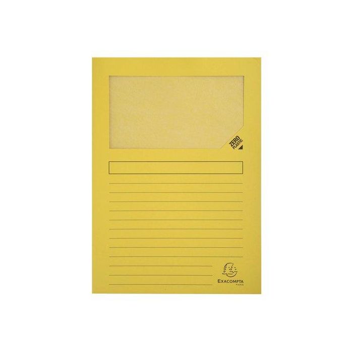Subcarpeta Exacompta Forever Ventana 120G A4 Amarillo Claro Paquete De 25
