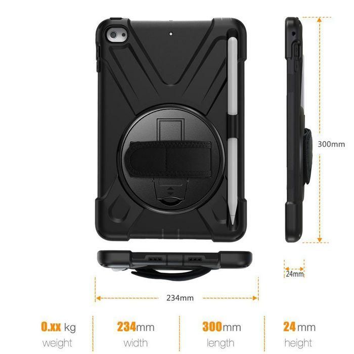 eSTUFF Funda AUSTIN Defender para iPad Mini 5/4, antigolpes, 3 capas silicona/PC, con soporte 360 y correa, negra 4 eSTUFF Funda AUSTIN Defender para iPad Mini 5/4, antigolpes, 3 capas silicona/PC, con soporte 360 y correa, negra 4