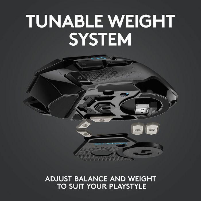 Logitech G502 LIGHTSPEED Ratón Gaming Inalámbrico, Sensor HERO 25K, RGB LIGHTSYNC, Compatible POWERPLAY, 910-005568 15 Logitech G502 LIGHTSPEED Ratón Gaming Inalámbrico, Sensor HERO 25K, RGB LIGHTSYNC, Compatible POWERPLAY, 910-005568 15