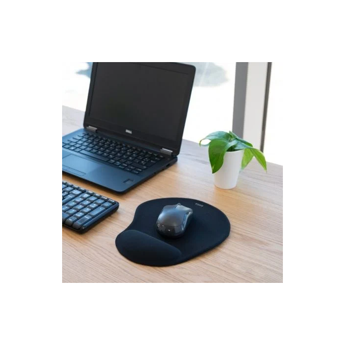 Tooq Alfombrilla Ergonómica TQMP1001-B con Reposamuñecas de Gel, Superficie de Tejido Jersey y Base Antideslizante, Negro, 230 x 200 x 20mm 1 Tooq Alfombrilla Ergonómica TQMP1001-B con Reposamuñecas de Gel, Superficie de Tejido Jersey y Base Antideslizante, Negro, 230 x 200 x 20mm 1