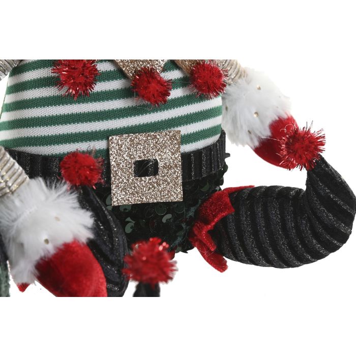 Figura Navidad Tradicional DKD Home Decor Verde Rojo 14 x 29 x 24 cm (4 Unidades) 2